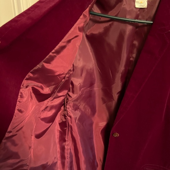 La Bonne Vie dark wine velvet blazer lined size 18 - Picture 7 of 9